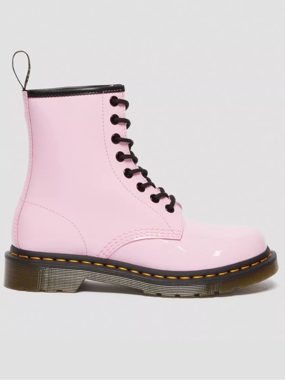 Dr. Martens 1460 Pascal Patent Leather Lamper Pink Women’s size 8 NEW!!!